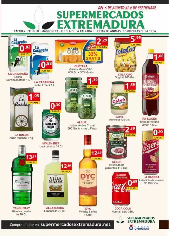 Catálogo Supermercados Extremadura | Del 6 De Agosto Al 2 De Septiembre | 2026-08-06T00:00:00.000Z - 2026-09-02T00:00:00.000Z