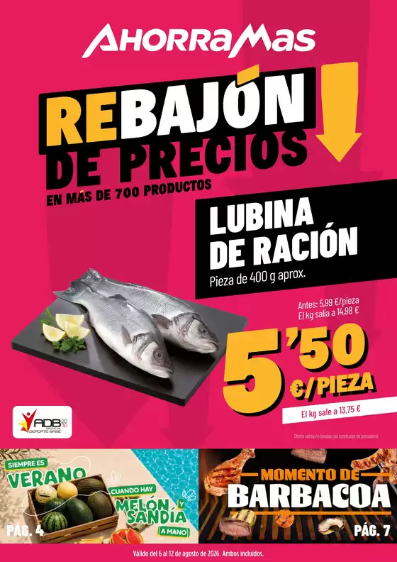 Catálogo Ahorramas | Válido del 6 al 12 de agosto de 2026 | 2026-08-06T00:00:00.000Z - 2026-08-12T00:00:00.000Z