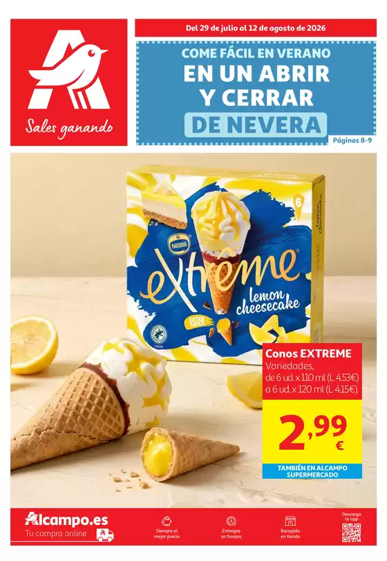 Catálogo Alcampo en Ribafrecha | Come Fácil En Verano En UN Abrir Y Cerrar De Nevera | 2026-08-06T00:00:00.000Z - 2026-08-12T00:00:00.000Z