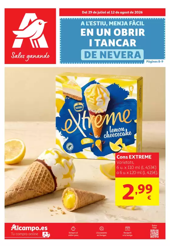 Catálogo Alcampo | A L'estiu, Menja Facil En Un Obrir I Tancar De Nevera | 2026-08-06T00:00:00.000Z - 2026-08-12T00:00:00.000Z