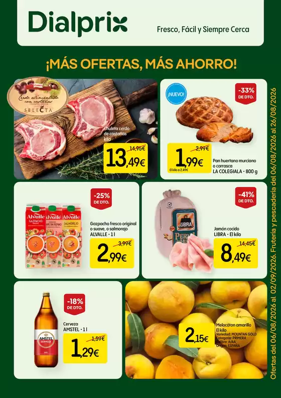 Catálogo Dialprix | ¡Más Ofertas, Más Ahorro! | 2026-08-06T00:00:00.000Z - 2026-09-02T00:00:00.000Z