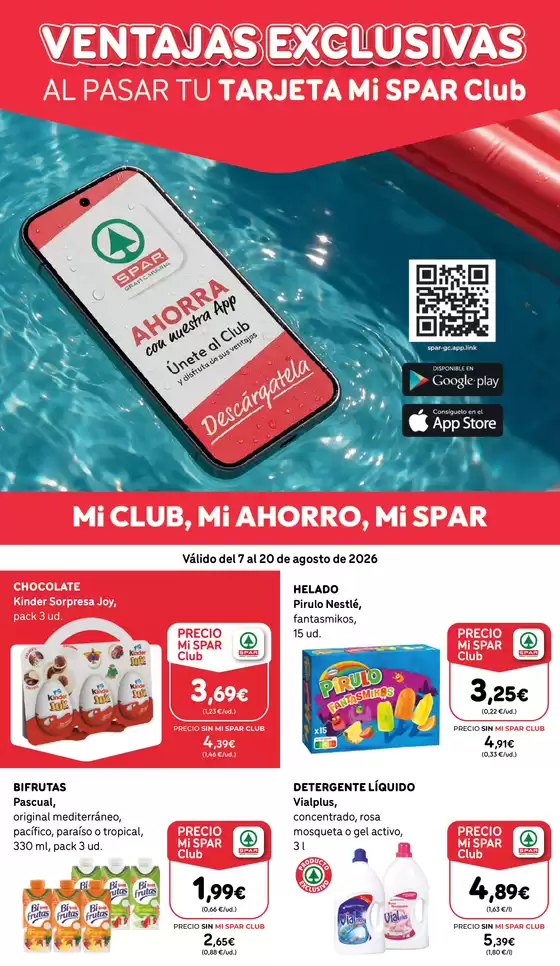 Catálogo SPAR Gran Canaria | Válido del 7 al 20 de agosto de 2026 | 2026-08-07T00:00:00.000Z - 2026-08-20T00:00:00.000Z