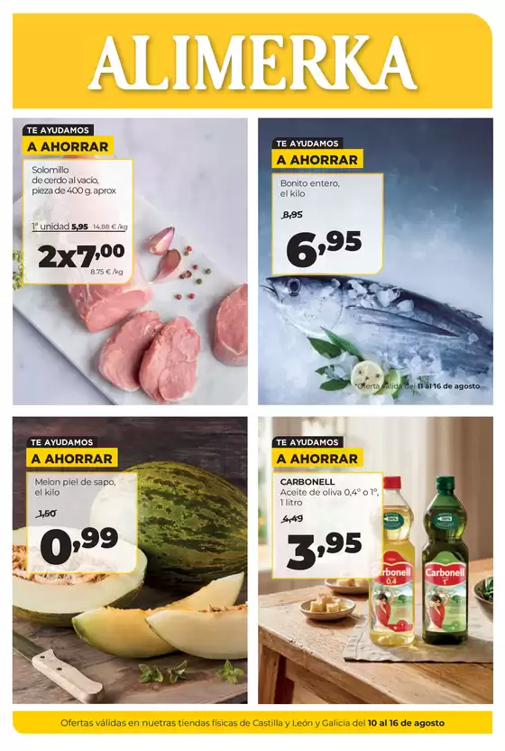 Catálogo Alimerka | Semanal 10 al 16 de agosto Castilla y León | 2026-08-10T00:00:00.000Z - 2026-08-16T00:00:00.000Z