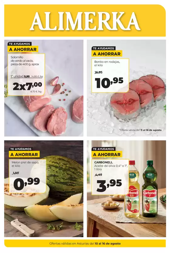 Catálogo Alimerka | Semanal 10 al 16 de agosto Asturias | 2026-08-10T00:00:00.000Z - 2026-08-16T00:00:00.000Z