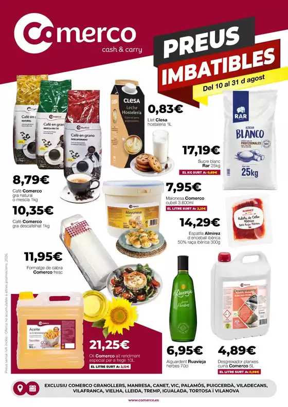 Catálogo Comerco Cash & Carry en Bigues | Preus Imbatibles | 2026-08-10T00:00:00.000Z - 2026-08-31T00:00:00.000Z