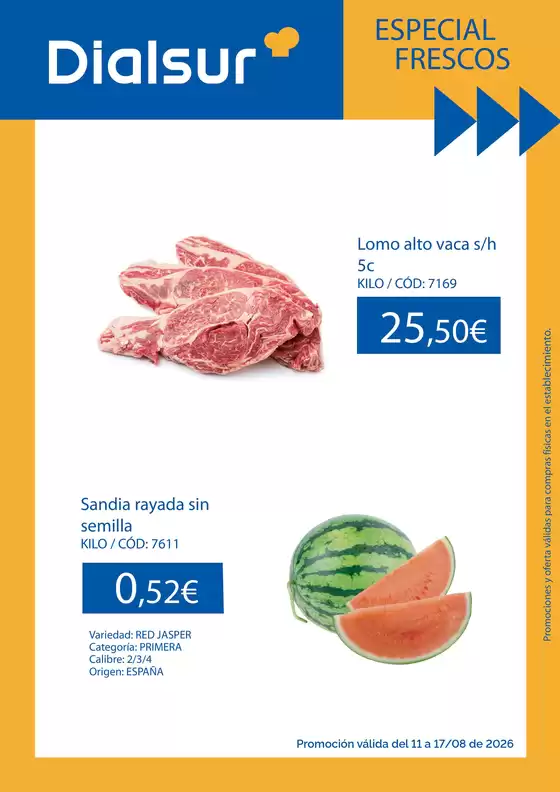Catálogo Dialsur Cash & Carry en Bigastro | Especial Frescos | 2026-08-11T00:00:00.000Z - 2026-08-17T00:00:00.000Z