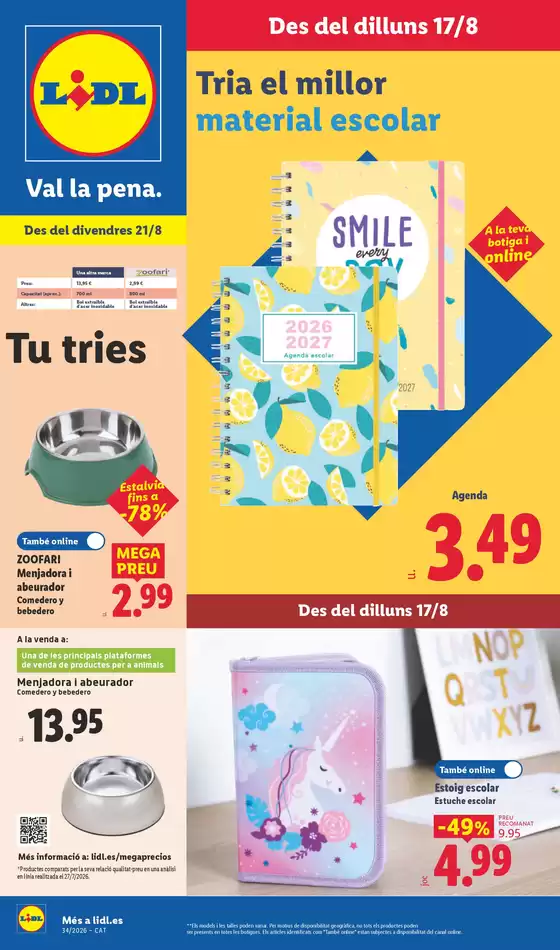 Catálogo Lidl en Blanes | ¡Bazar Lidl!- Ofertas válidas del 17/08 al 23/08 | 2026-08-17T00:00:00.000Z - 2026-08-23T00:00:00.000Z