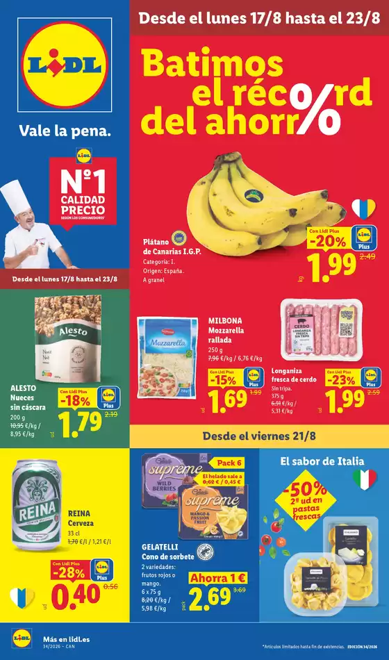 Catálogo Lidl en Los Abrigos | № 1 PRECIO - Ofertas válidas del 17/08 al 23/08 | 2026-08-17T00:00:00.000Z - 2026-08-23T00:00:00.000Z
