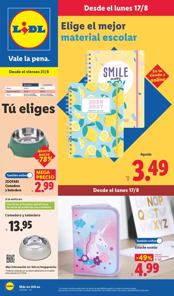 Catálogo Lidl en Pilar de la Horadada | ¡Bazar Lidl! - Ofertas válidas del 17/08 al 23/08 | 2026-08-17T00:00:00.000Z - 2026-08-23T00:00:00.000Z