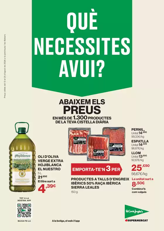 Catálogo El Corte Inglés | Què Necessites Avui? | 2026-08-13T00:00:00.000Z - 2026-08-25T00:00:00.000Z