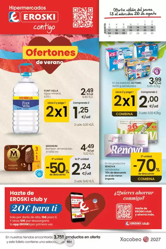 Catálogo Eroski | Ofertones de verano | 2026-08-13T00:00:00.000Z - 2026-08-26T00:00:00.000Z