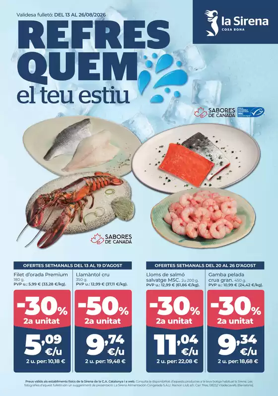 Catálogo La Sirena | Refres Quem El Teu Estiu | 2026-08-14T00:00:00.000Z - 2026-08-26T00:00:00.000Z