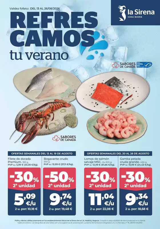Catálogo La Sirena | Refres Camos Tu Verano | 2026-08-14T00:00:00.000Z - 2026-08-26T00:00:00.000Z