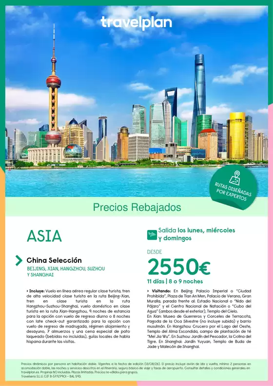 Catálogo Travelplan en Torrevieja | Precios Rebajados | 2026-08-14T00:00:00.000Z - 2026-08-31T00:00:00.000Z