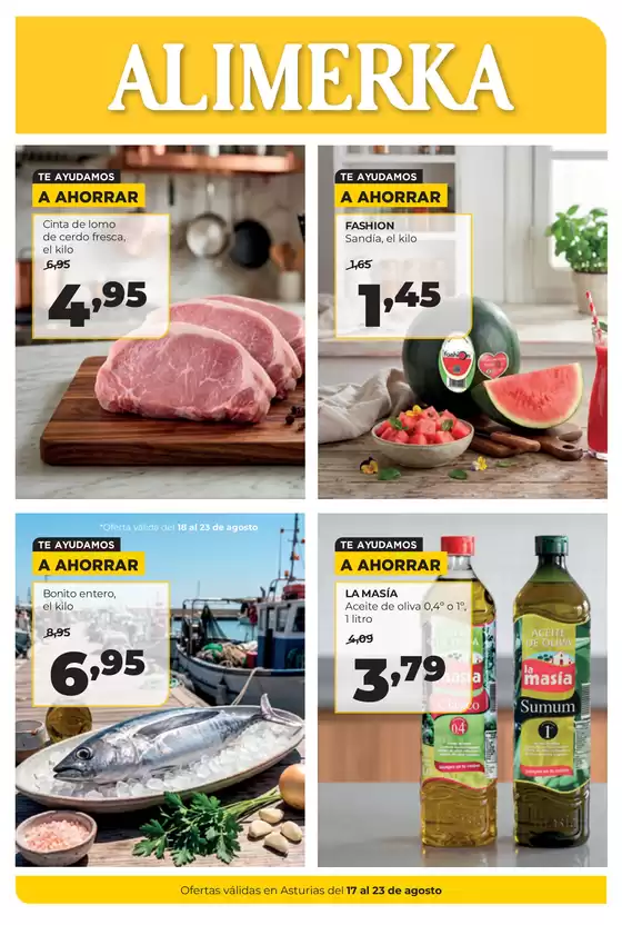 Catálogo Alimerka | Semanal del 17 al 23 de agosto Asturias | 2026-08-17T00:00:00.000Z - 2026-08-23T00:00:00.000Z