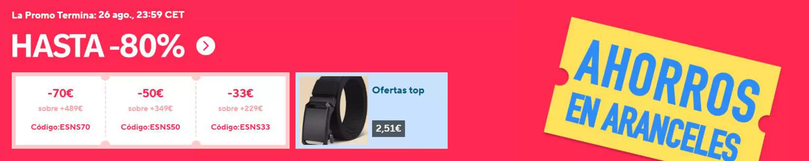 Catálogo Aliexpress | Hasta -80% | 2026-08-17T00:00:00.000Z - 2026-08-26T00:00:00.000Z
