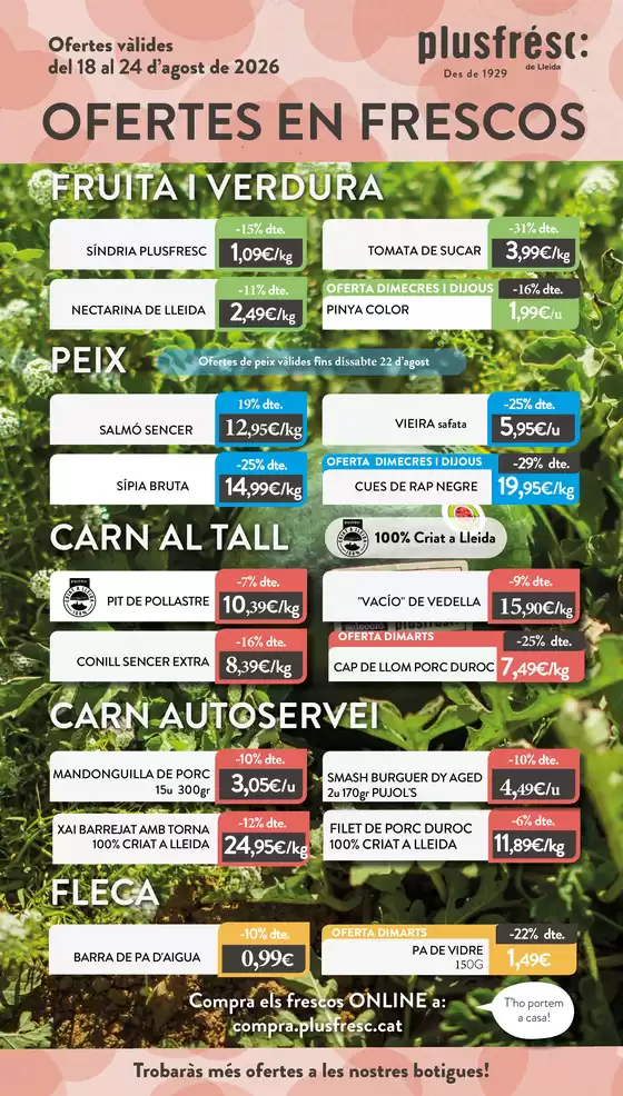 Catálogo Plusfresc | Ofertes De Productes Frescos | 2026-08-19T00:00:00.000Z - 2026-08-24T00:00:00.000Z