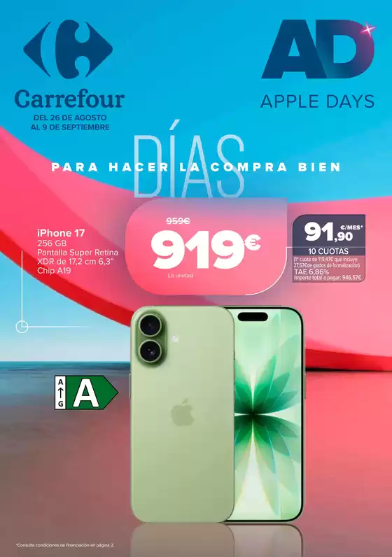 Catálogo Carrefour | APPLE DAYS | 2026-08-26T00:00:00.000Z - 2026-09-09T00:00:00.000Z
