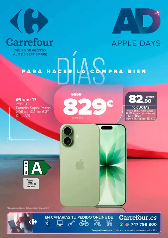 Catálogo Carrefour en Taco | APPLE DAYS | 2026-08-26T00:00:00.000Z - 2026-09-09T00:00:00.000Z