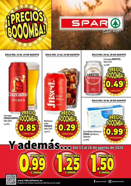 Catálogo SPAR en Letur | Del 13 al 26 de agosto | 2026-08-19T00:00:00.000Z - 2026-08-26T00:00:00.000Z