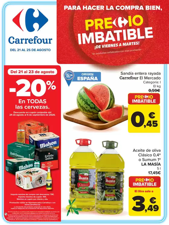 Catálogo Carrefour en Vilanova i la Geltru | PRECIO IMBATIBLE | 2026-08-21T00:00:00.000Z - 2026-08-25T00:00:00.000Z