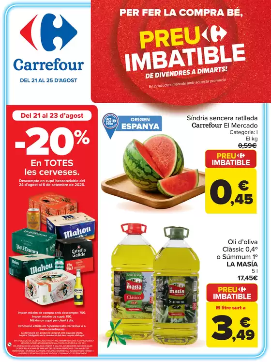 Catálogo Carrefour en Borrassà | PRECIO IMBATIBLE | 2026-08-21T00:00:00.000Z - 2026-08-25T00:00:00.000Z