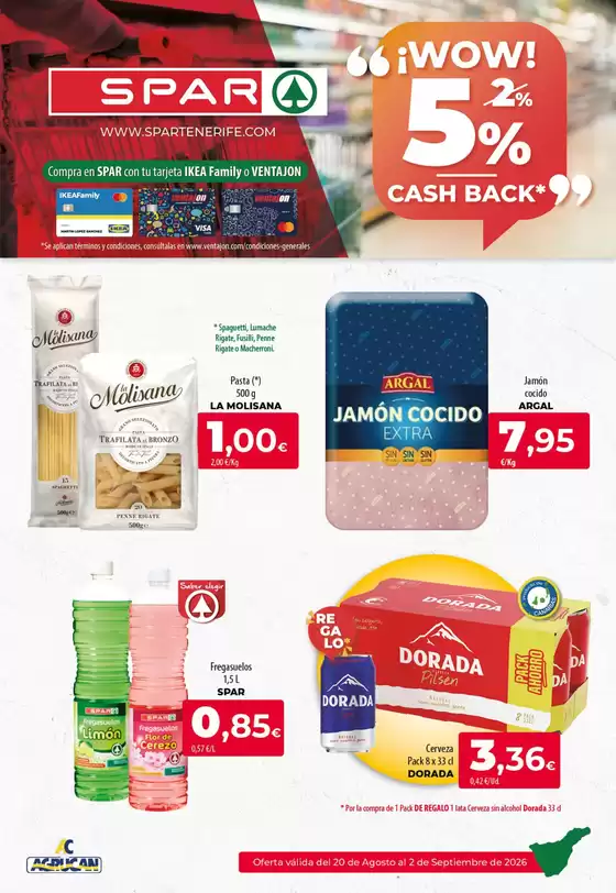 Catálogo Spar Tenerife | Oferta válida del 20 de Agosto al 2 de Septiembre de 2026 | 2026-08-20T00:00:00.000Z - 2026-09-02T00:00:00.000Z