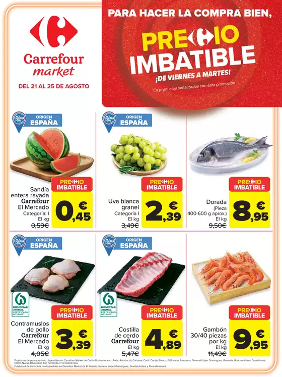 Catálogo Carrefour Market en Palos de la Frontera | PRECIO IMBATIBLE | 2026-08-21T00:00:00.000Z - 2026-08-25T00:00:00.000Z