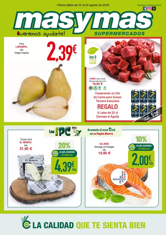 Catálogo Masymas | Oferta válida del 20 al 26 agosto de 2026 | 2026-08-20T00:00:00.000Z - 2026-08-26T00:00:00.000Z