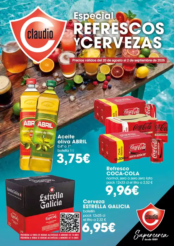 Catálogo Claudio | Especial Refrescos Y Cervezas | 2026-08-20T00:00:00.000Z - 2026-09-02T00:00:00.000Z