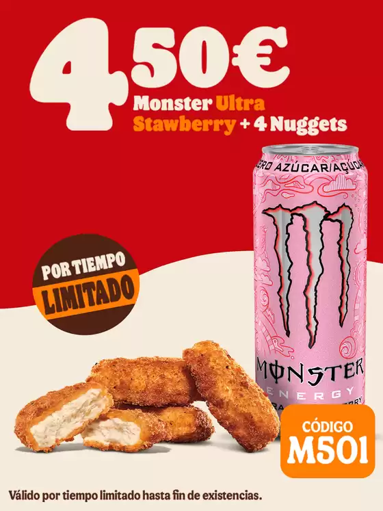 Catálogo Monster Burger King | Tu Monster Ultra Strawberry en Burger King | 2026-09-29T00:00:00.000Z - 2026-10-27T00:00:00.000Z