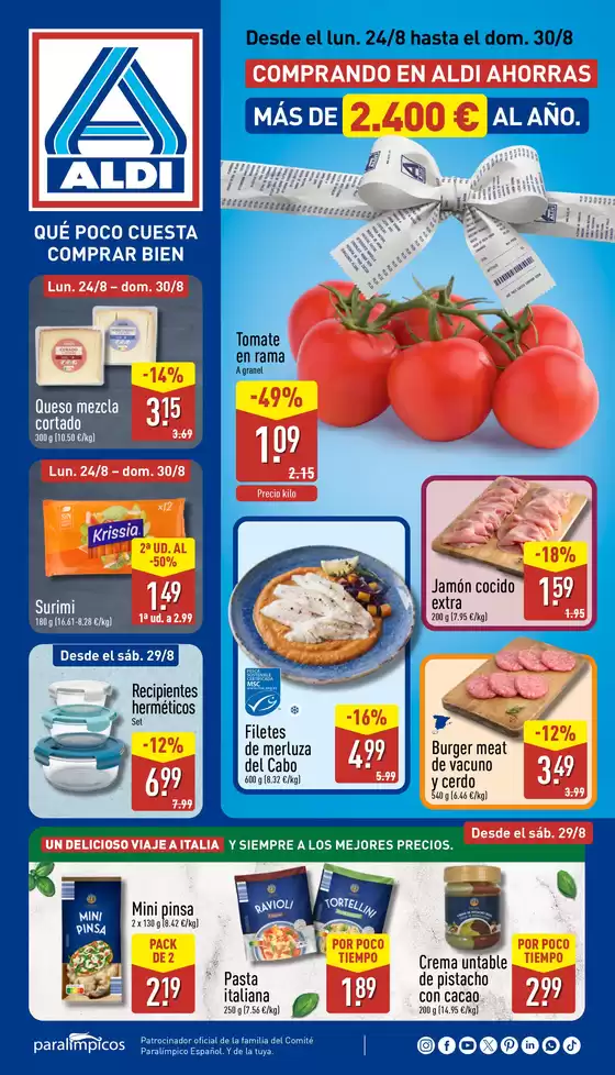 Catálogo ALDI en Cabrera de Mar | Comprando en Aldi ahorras más de 2.400 € al año | 2026-08-26T00:00:00.000Z - 2026-08-30T00:00:00.000Z