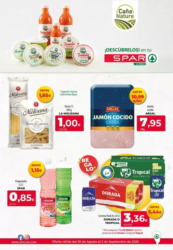 Catálogo Spar La Palma | Oferta válida del 20 de Agosto al 2 de Septiembre de 2026 | 2026-08-21T00:00:00.000Z - 2026-09-02T00:00:00.000Z