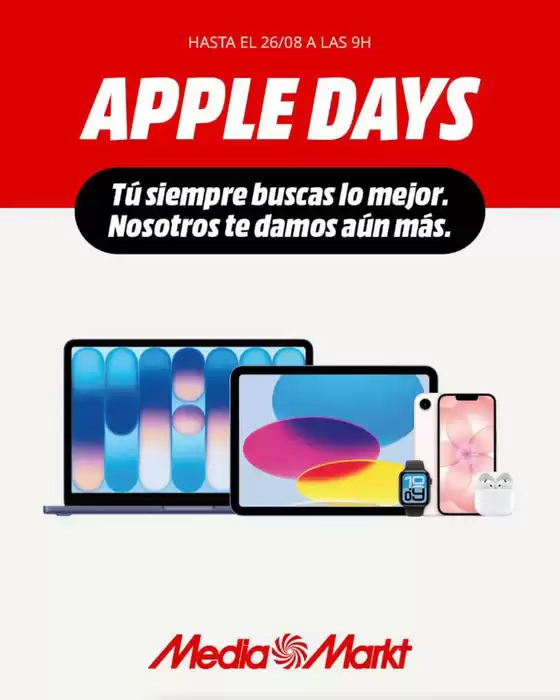 Catálogo MediaMarkt | Apple Days | 2026-08-21T00:00:00.000Z - 2026-08-26T00:00:00.000Z