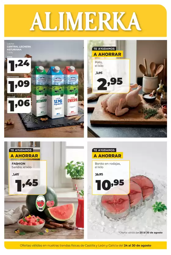 Catálogo Alimerka | Semanal del 24 al 30 de agosto Castilla y León | 2026-08-24T00:00:00.000Z - 2026-08-30T00:00:00.000Z