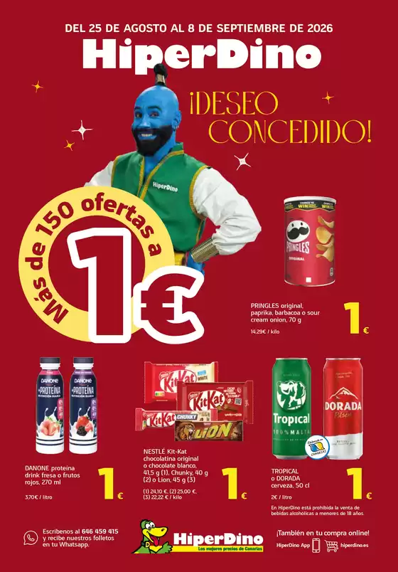 Catálogo HiperDino | Ofertas especial todo 1€ desde el 25 de agosto | 2026-08-25T00:00:00.000Z - 2026-09-08T00:00:00.000Z