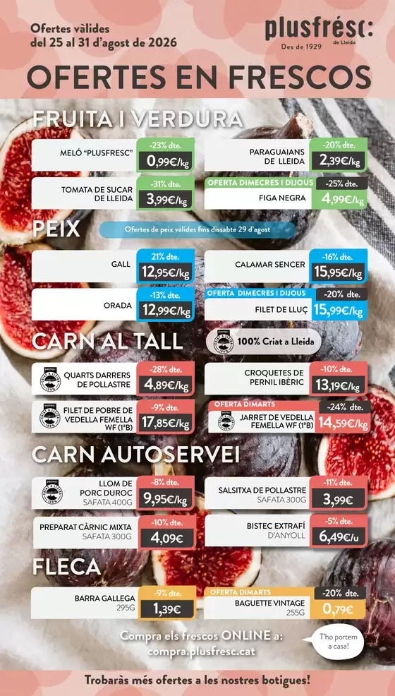 Catálogo Plusfresc | Ofertes De Productes Frescos | 2026-08-25T00:00:00.000Z - 2026-08-31T00:00:00.000Z