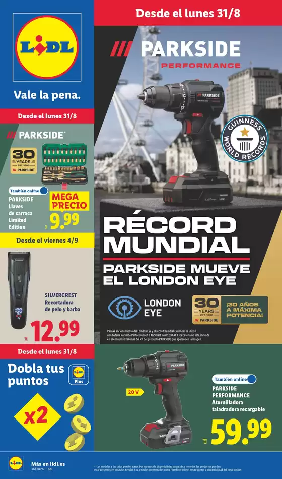 Catálogo Lidl | ¡Bazar Lidl!- Ofertas válidas del 31/08 al 06/09 | 2026-08-31T00:00:00.000Z - 2026-09-06T00:00:00.000Z