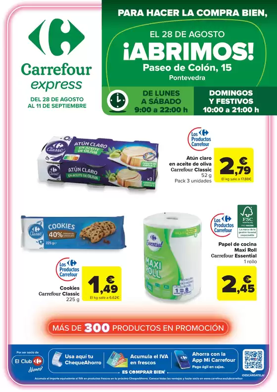 Catálogo Carrefour Express | ¡ABRIMOS! | 2026-08-28T00:00:00.000Z - 2026-09-11T00:00:00.000Z