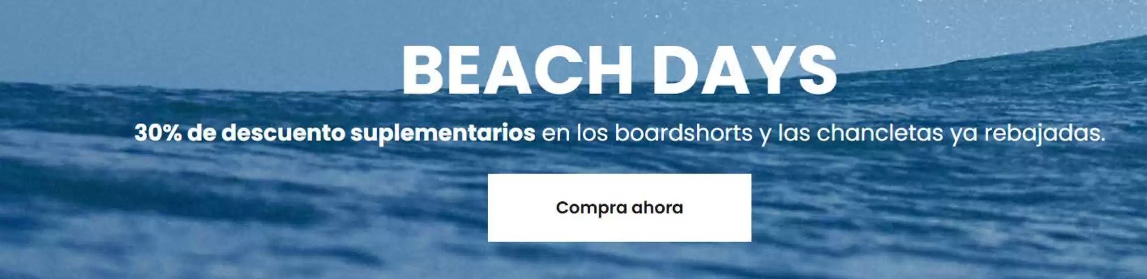 Catálogo Quiksilver | 30% de descuento suplementarios en los boardshorts y las chancletas ya rebajadas. | 2026-08-25T00:00:00.000Z - 2026-09-06T00:00:00.000Z