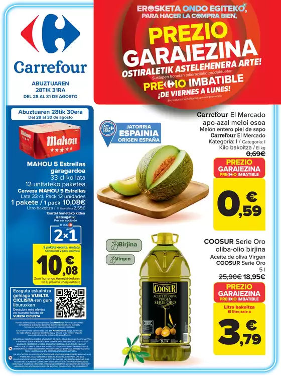 Catálogo Carrefour en Vera de Bidasoa | PRECIO IMBATIBLE | 2026-08-28T00:00:00.000Z - 2026-08-31T00:00:00.000Z