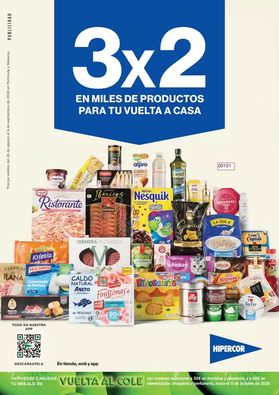 Catálogo Hipercor | 3x2 En Miles De Productos Para Tu Vuelta A Casa | 2026-08-26T00:00:00.000Z - 2026-09-09T00:00:00.000Z