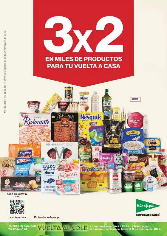 Catálogo El Corte Inglés | 3x2 En Miles De Productos Para Tu Vuelta A Casa | 2026-08-26T00:00:00.000Z - 2026-09-09T00:00:00.000Z