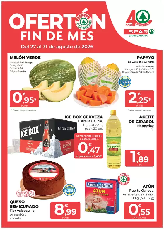 Catálogo SPAR Gran Canaria | Ofertón Fin De Mes | 2026-08-27T00:00:00.000Z - 2026-08-31T00:00:00.000Z