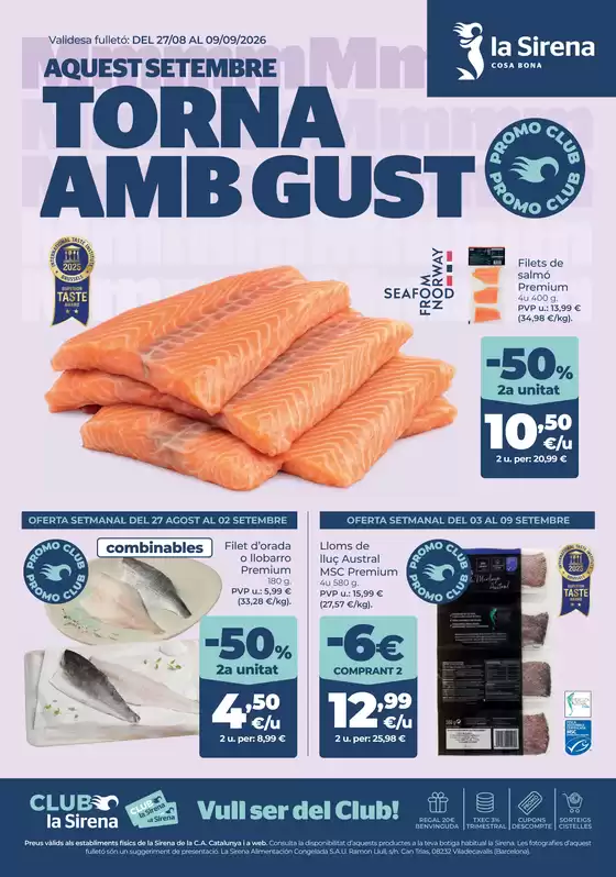 Catálogo La Sirena | Aquest Setembre Torna Amb Gust | 2026-08-27T00:00:00.000Z - 2026-09-09T00:00:00.000Z