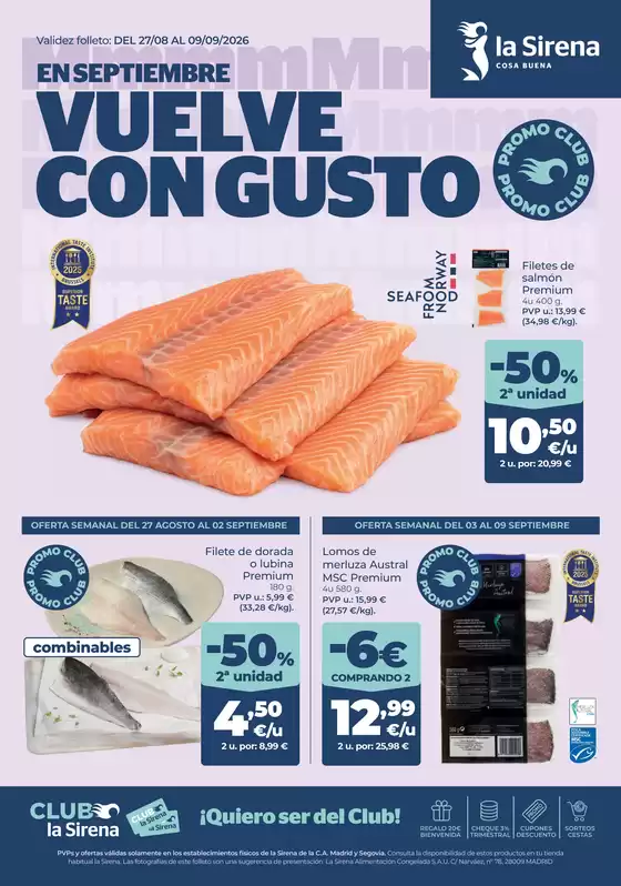 Catálogo La Sirena | En Septiembre Vuelve Con Gusto | 2026-08-27T00:00:00.000Z - 2026-09-09T00:00:00.000Z
