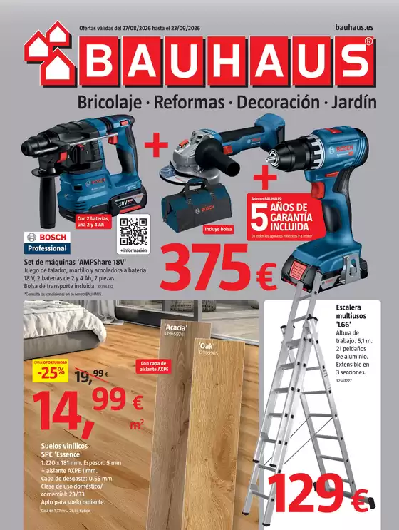 Catálogo BAUHAUS | Bricolaje, reformas, decoración y jardín | 2026-08-27T00:00:00.000Z - 2026-09-23T00:00:00.000Z