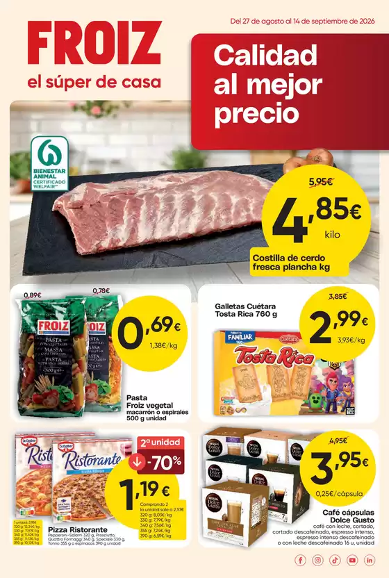 Catálogo Froiz en Lorquí | Calidad al mejor precio | 2026-08-28T00:00:00.000Z - 2026-09-14T00:00:00.000Z