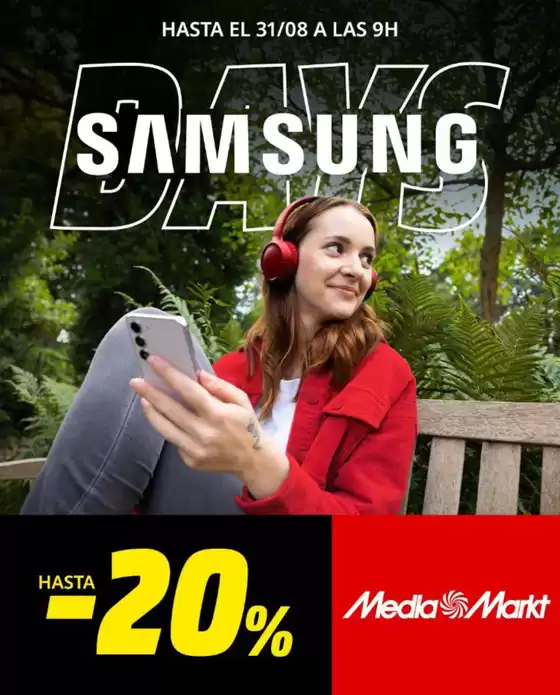 Catálogo MediaMarkt en Linares | Samsung Days | 2026-08-28T00:00:00.000Z - 2026-08-31T00:00:00.000Z