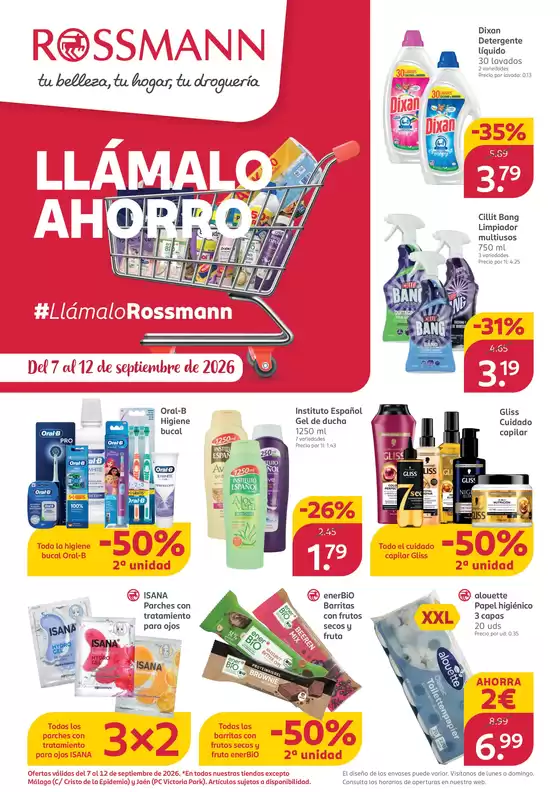 Catálogo Rossmann en Collbató | LLÁMALO AHORRO | 2026-09-07T00:00:00.000Z - 2026-09-12T00:00:00.000Z